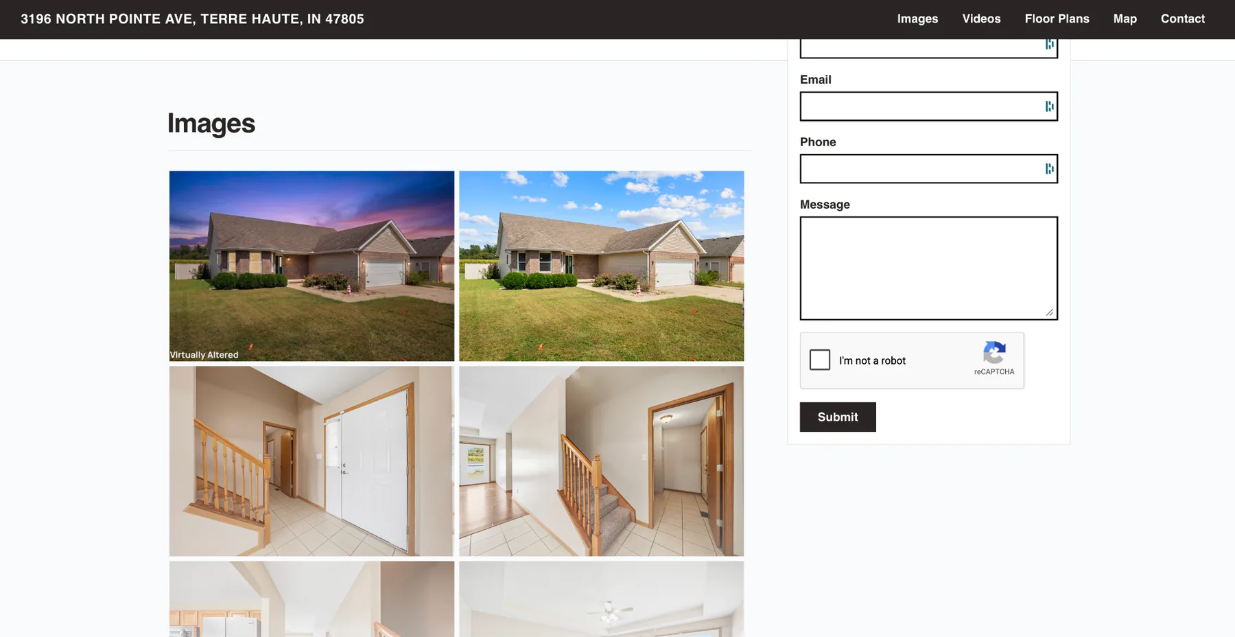 Single-listing website image gallery